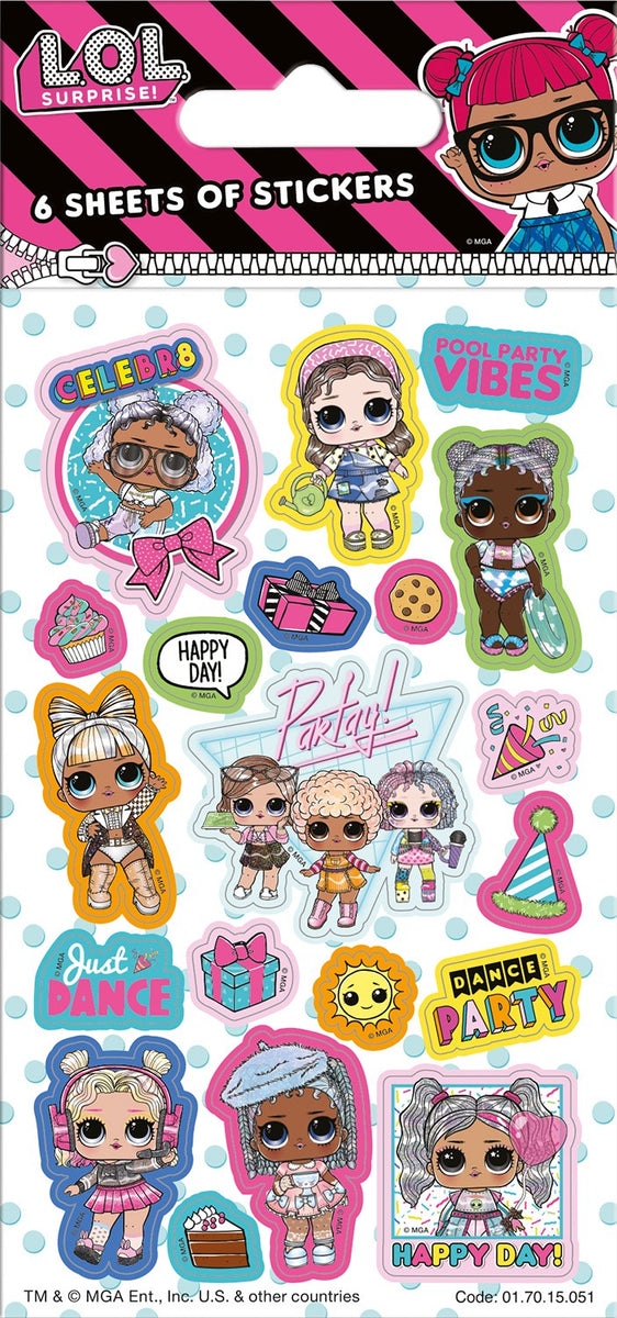 L.O.L Surprise Party Sticker Pack | Anilas UK