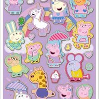 Peppa Pig Pink Reusable Foiled Stickers - Anilas UK