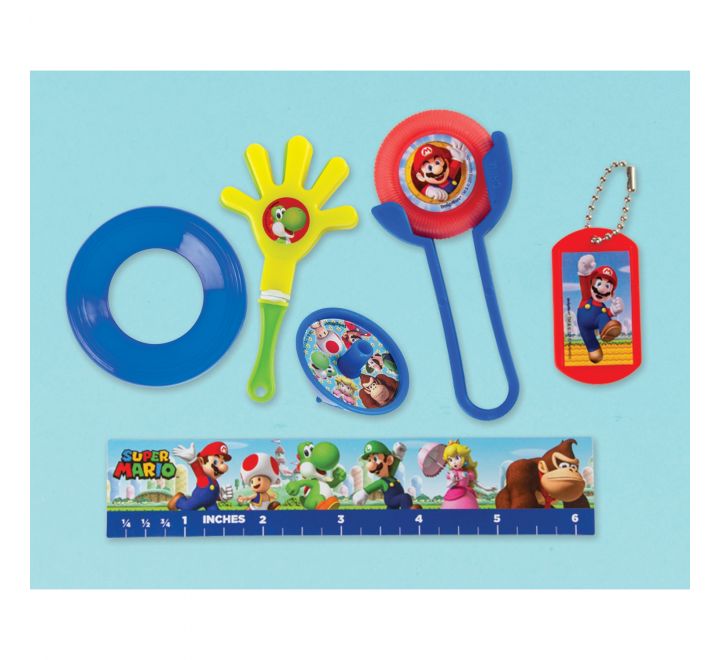 Complete Super Mario Themed Party Pack for 8 people Including Tableware and Favours - Anilas UK