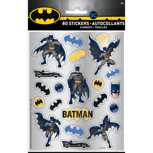 Batman Sticker Sheets (Pack of 4) - Anilas UK