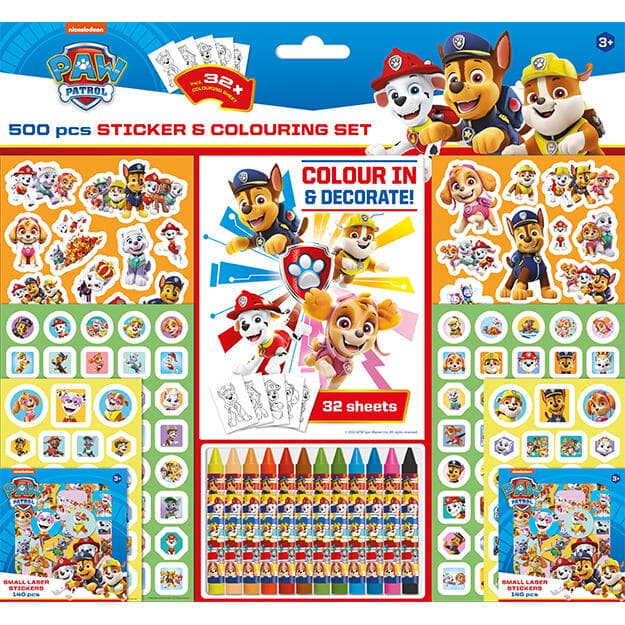 Disney Cars Patrol 500 pcs - Stickers & Colouring Set - Anilas UK