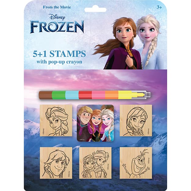 Disney Frozen Stamps 5+1 With pop-up Crayon - Anilas UK