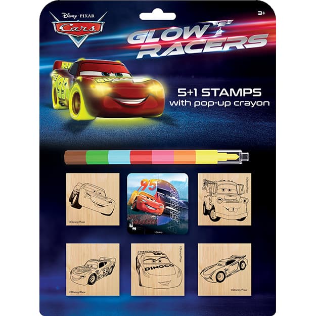 Disney Cars Stamps 5+1 With pop-up Crayon - Anilas UK