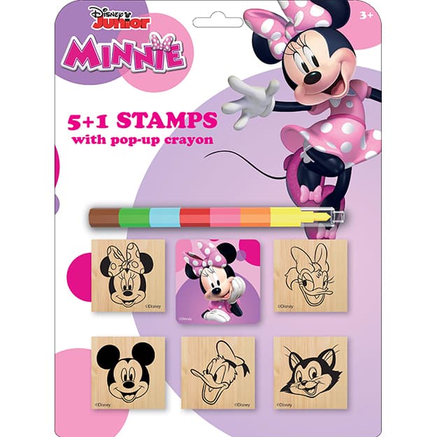 Disney Minnie Mouse Stamps 5+1 With pop-up Crayon - Anilas UK