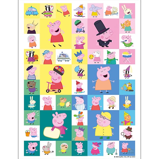 Peppa Pig 100 Stickers Holograph Set - Anilas UK
