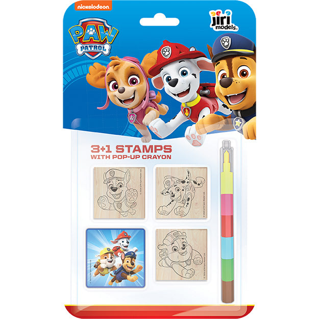 Paw Patrol Chase Stamps 3+1 With pop-up Crayon - Anilas UK