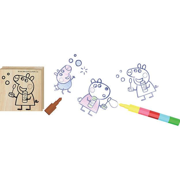 Peppa Pig Stamps 3+1 With pop-up Crayon - Anilas UK