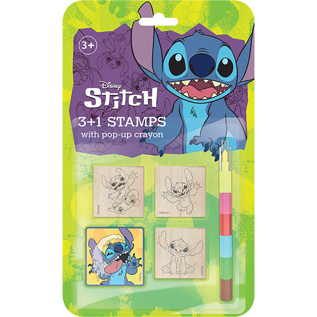 Lilo & Stitch Stamps 3+1 With pop-up Crayon - Anilas UK
