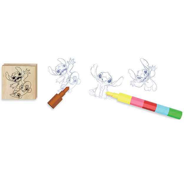 Lilo & Stitch Stamps 3+1 With pop-up Crayon - Anilas UK