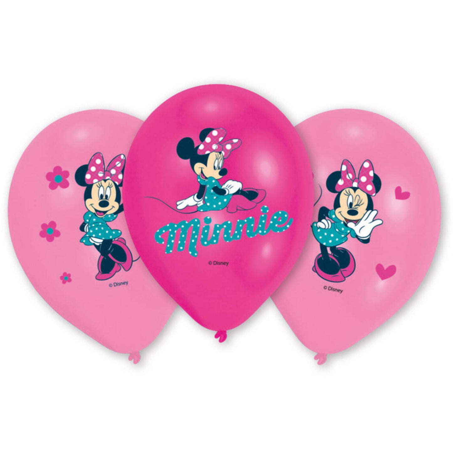 Disney Minnie Mouse Party Latex Balloons (Pack of 6) 27.5cm - Anilas UK