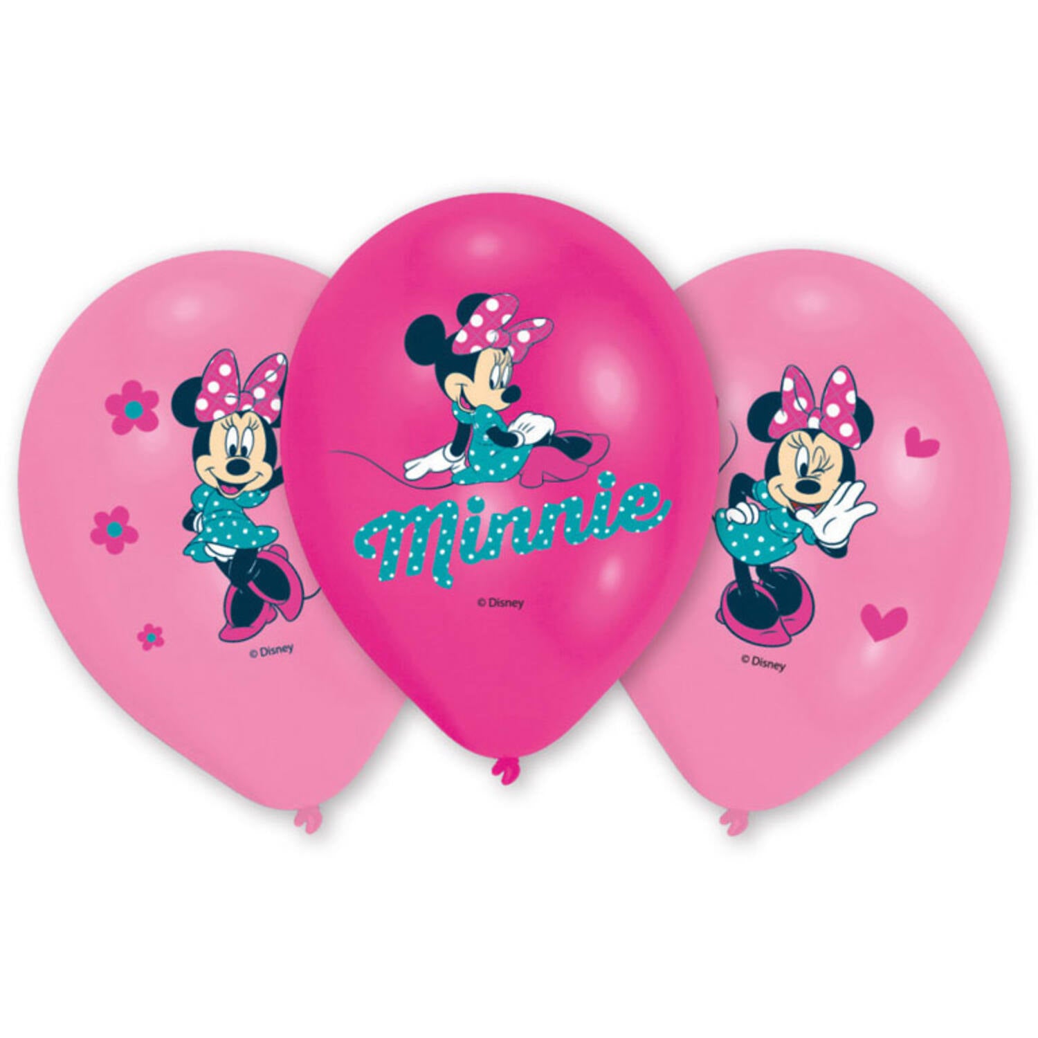 Disney Minnie Mouse Party Latex Balloons (Pack of 6) 27.5cm - Anilas UK