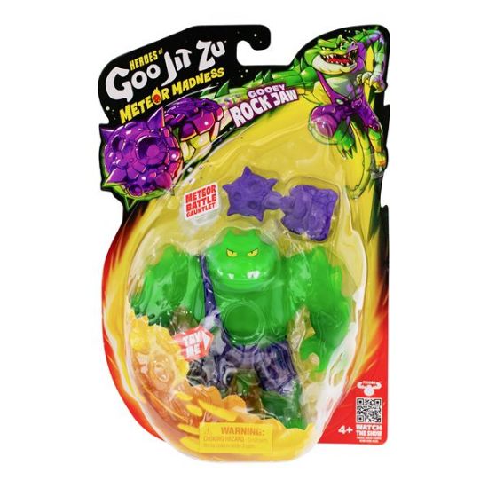 Heroes of Goo Jit Zu Meteor Madness Rock Jaw Action Figure, 12 cm, Stretchy - Anilas UK