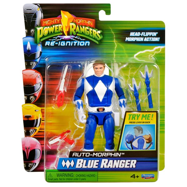 Mighty Morphin Power Rangers Auto-Morphin Blue Ranger Figure - Anilas UK