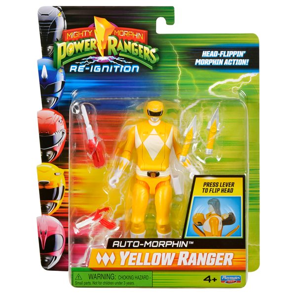Mighty Morphin Power Rangers Auto-Morphin Yellow Ranger Figure - Anilas UK
