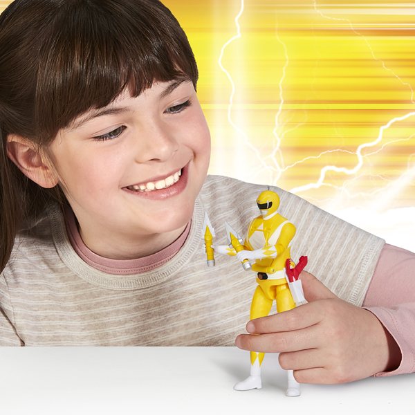 Mighty Morphin Power Rangers Auto-Morphin Yellow Ranger Figure - Anilas UK