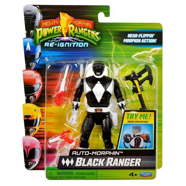 Mighty Morphin Power Rangers Auto-Morphin Black Ranger Figure - Anilas UK