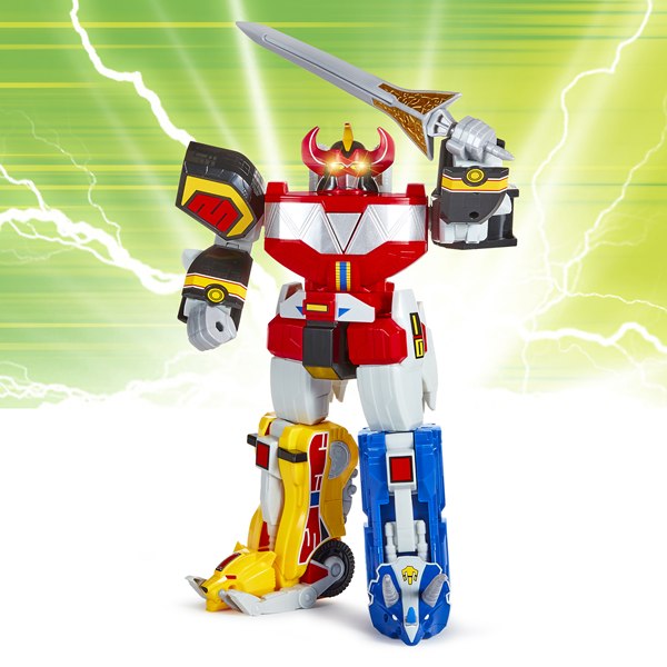 Mighty Morphin Power Rangers Deluxe Megazord, 31 cm, 15+ Sounds - Anilas UK