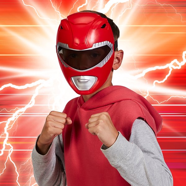 Mighty Morphin Power Rangers Red Ranger Roleplay Mask, Kids - Anilas UK