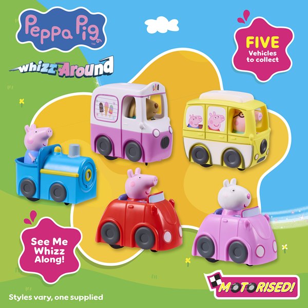 Peppa Pig Whizz-Around Vehicle, 5 Assorted Designs - Anilas UK