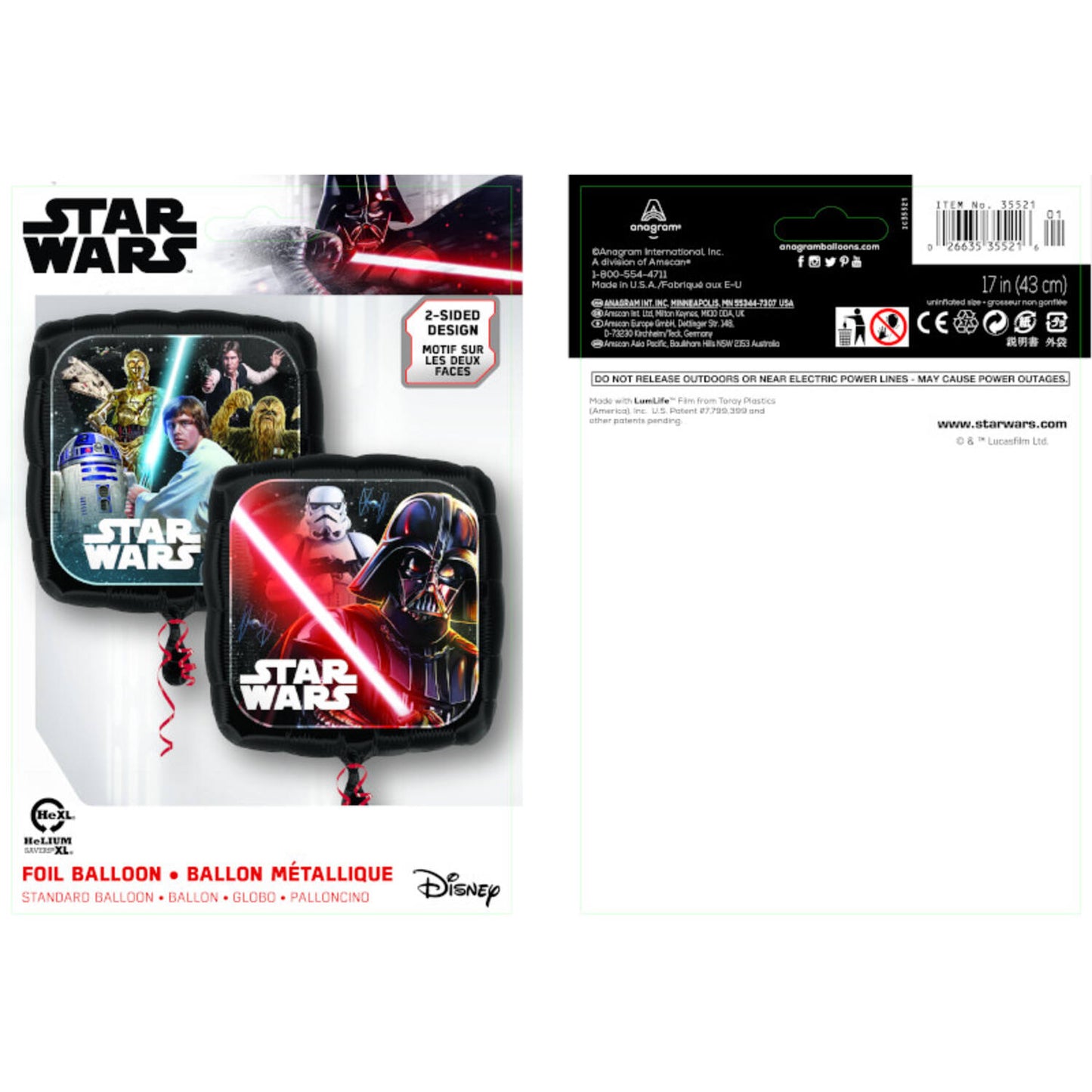 Star Wars Foil Balloon 43cm - Anilas UK