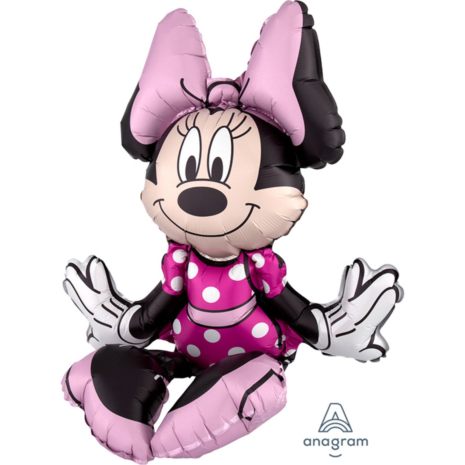 Disney Minnie Mouse Sitting Foil Balloon 45 x 48 cm - Anilas UK