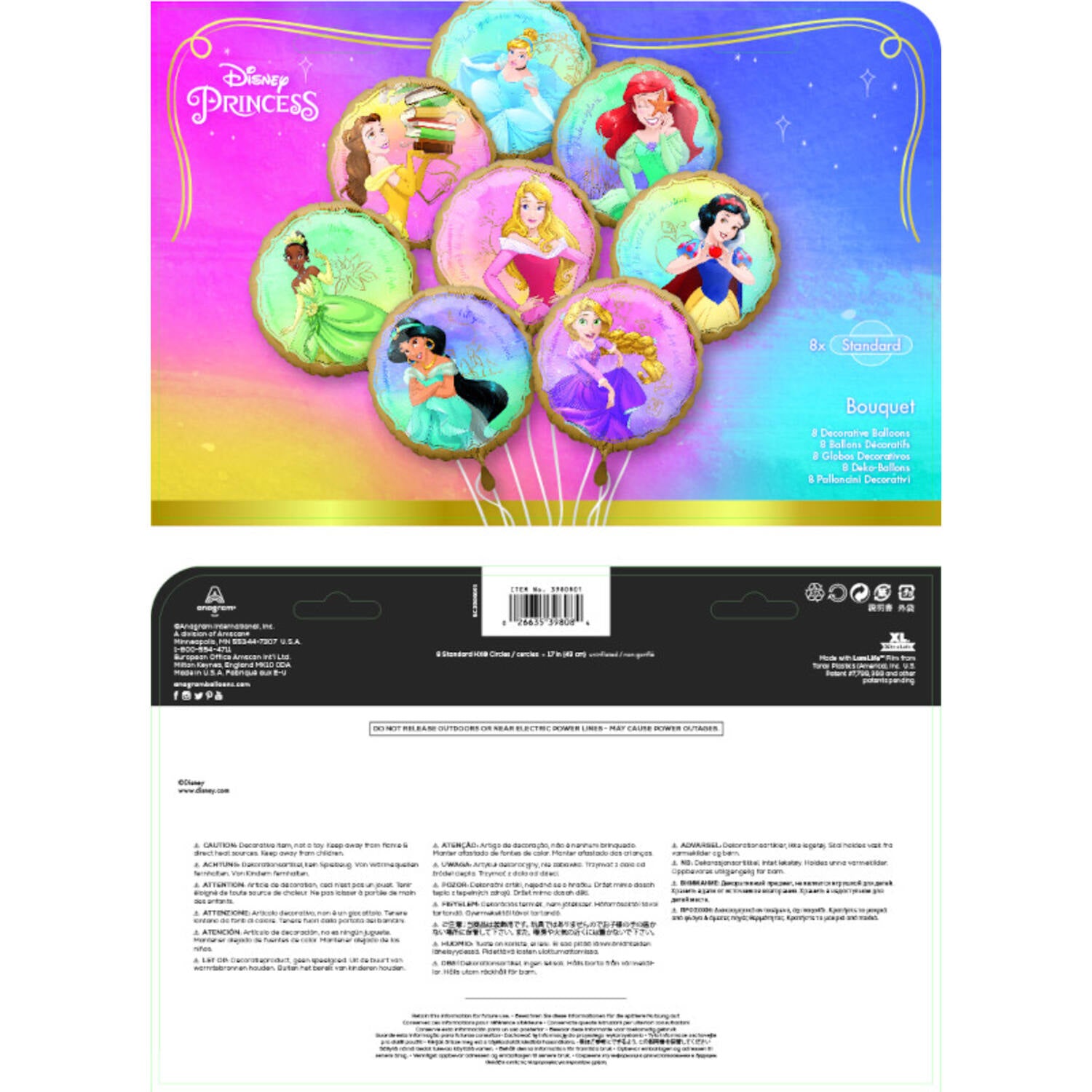 Disney Princess Foil Balloon Bouquet - Anilas UK