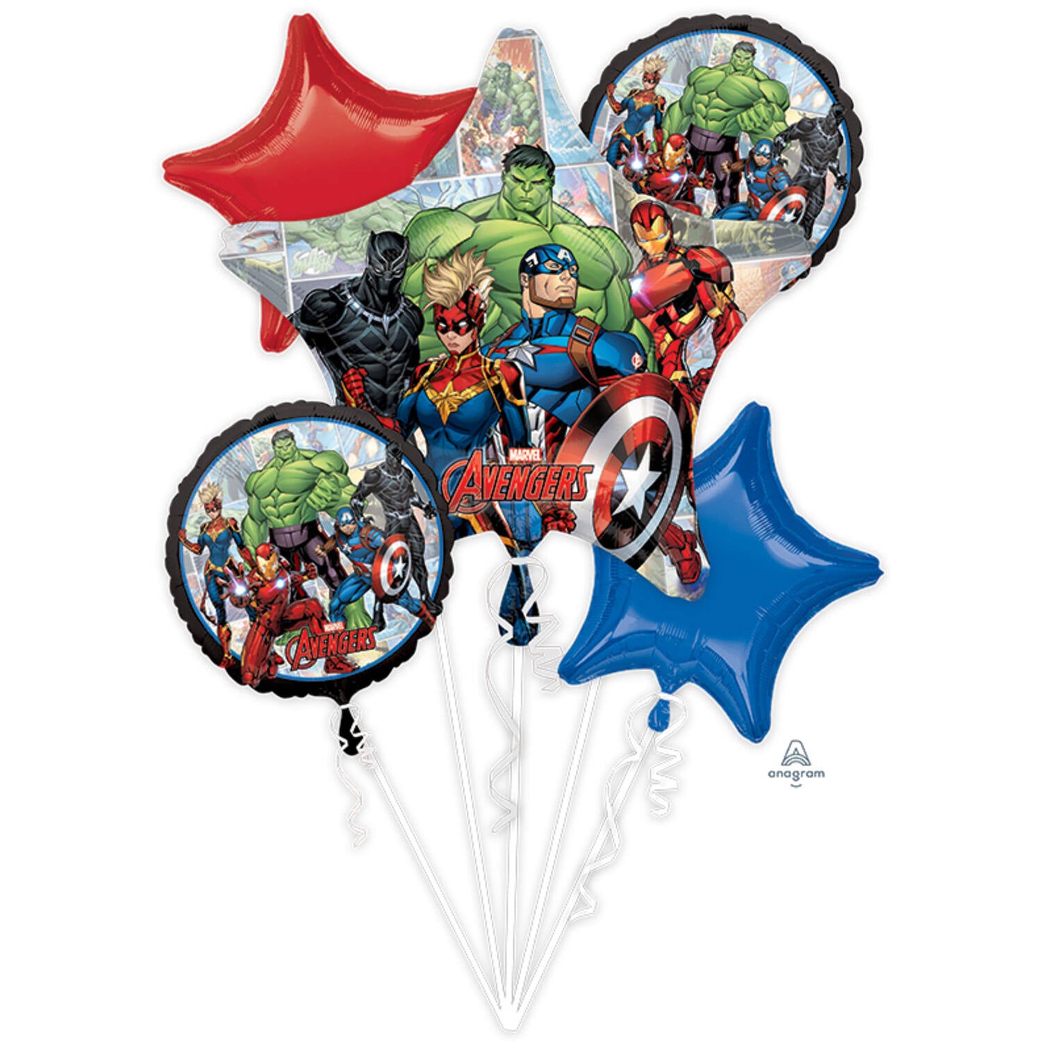 Avengers Foil Balloon Bouquet - Anilas UK