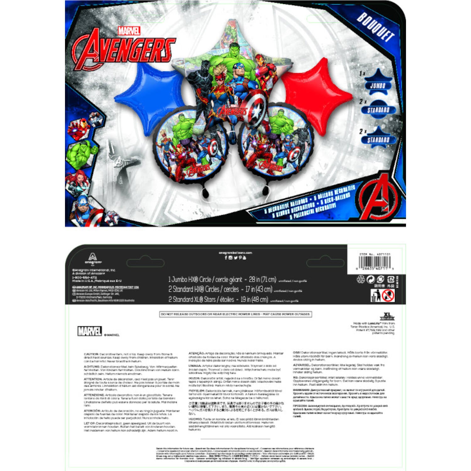 Avengers Foil Balloon Bouquet - Anilas UK