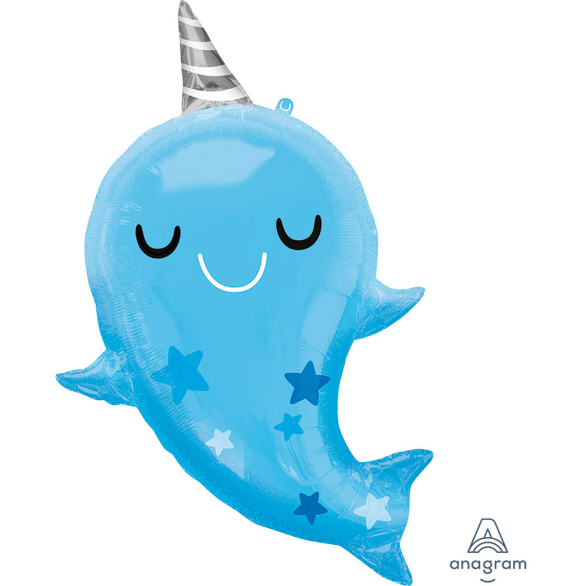 Narwhal Baby Floor Standing Foil Balloon 66 x 76 cm - Anilas UK