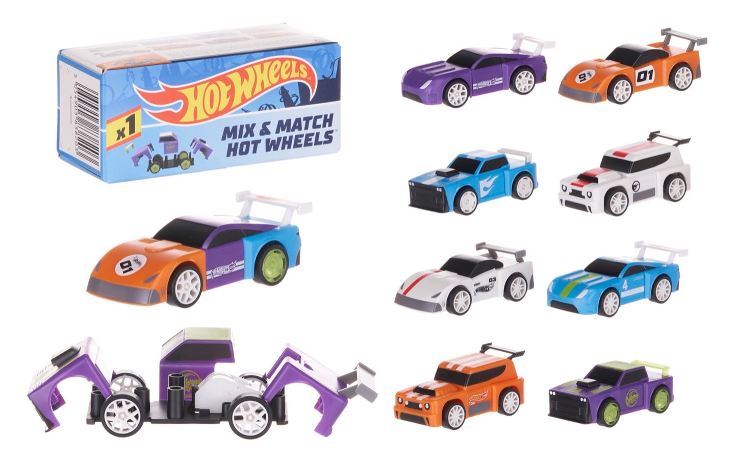 Hot Wheels Mix & Match Pull Back Friction Cars - Anilas UK