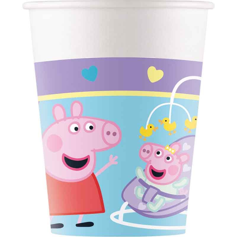 Peppa Pig Made With Love Paper Cups (Pack of 8) - Anilas UK
