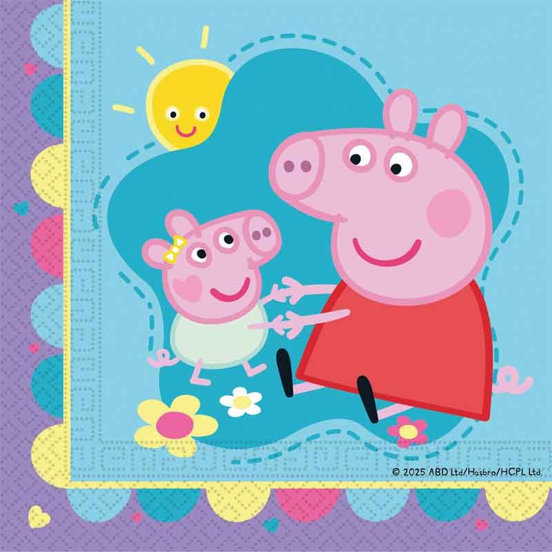 Peppa Pig Made With Love Napkins (Pack of 20) - Anilas UK