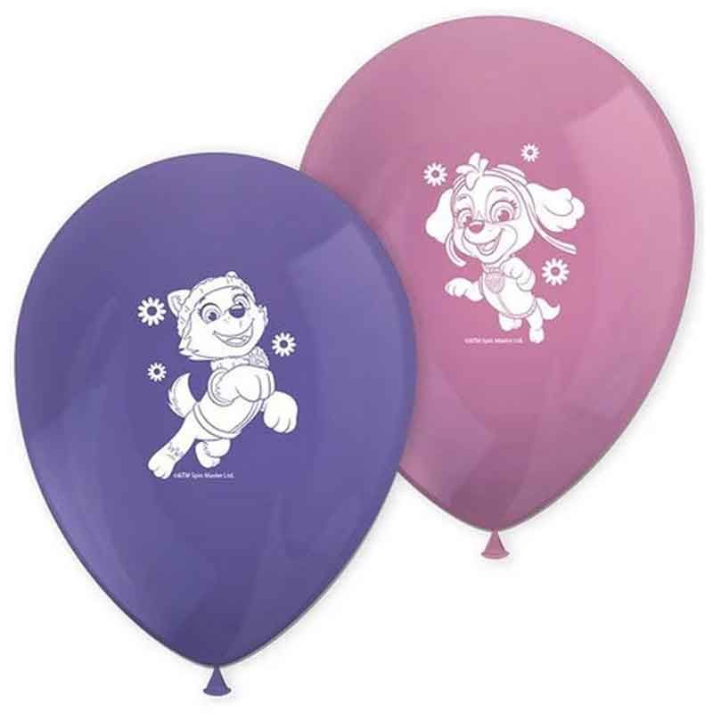 Paw Patrol Skye Printed Latex Balloons (Pack of 8) - Anilas UK