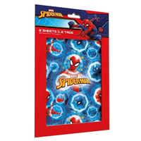 Spiderman wrapping paper and gift tags