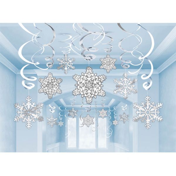 Snowflakes Swirl Decorations - Anilas UK
