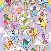 Magical Fairies Sparkle Stickers Sheet - Anilas UK