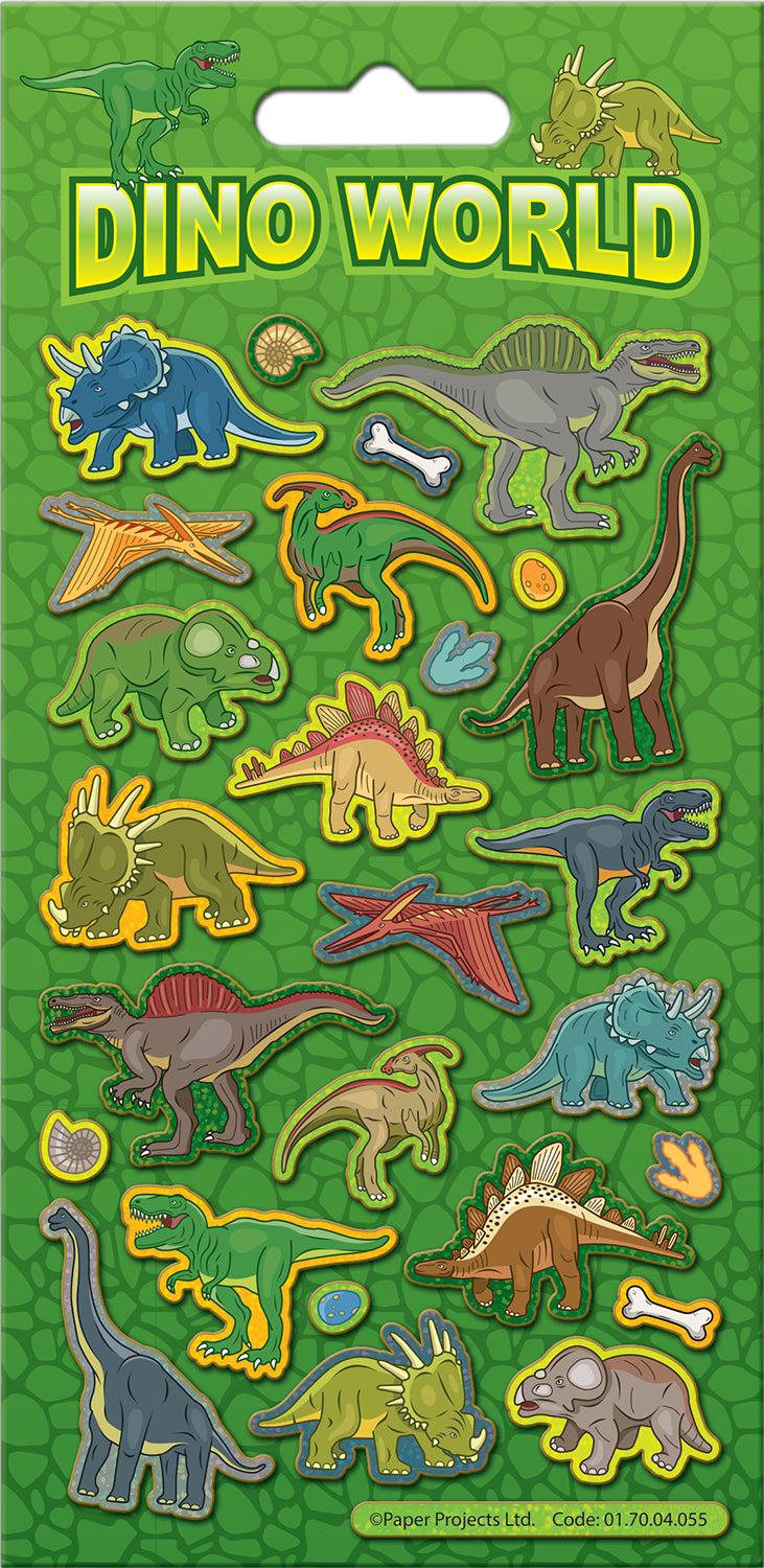 Dinosaur Sparkle Stickers Sheet