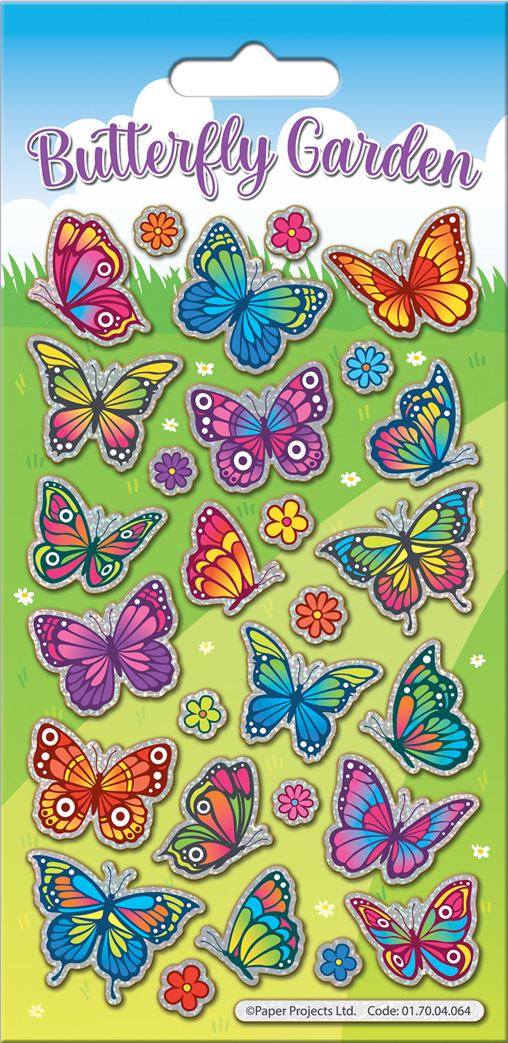 Butterfly Garden Sparkle Stickers Sheet