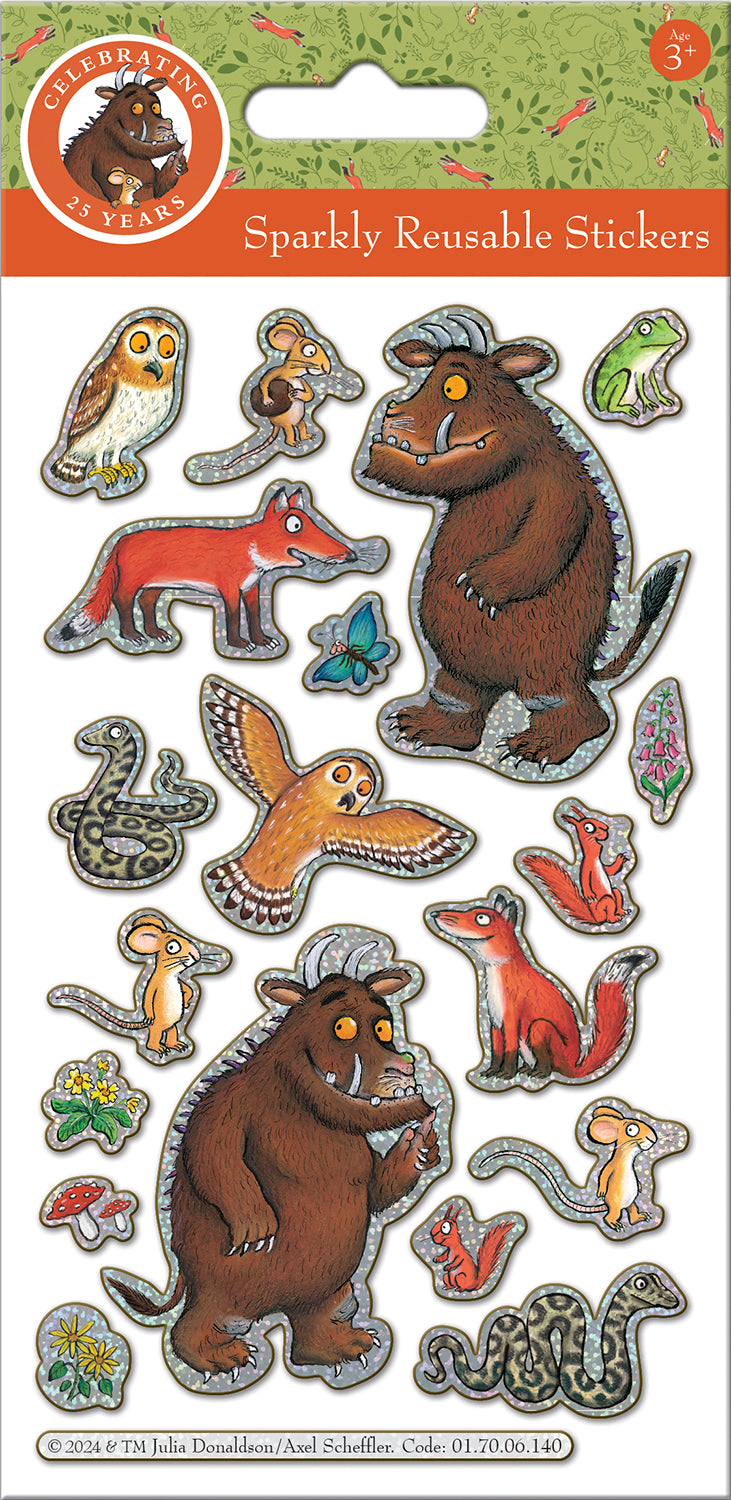 The Gruffalo 25th Anniversary Reusable Foiled Stickers - Anilas UK