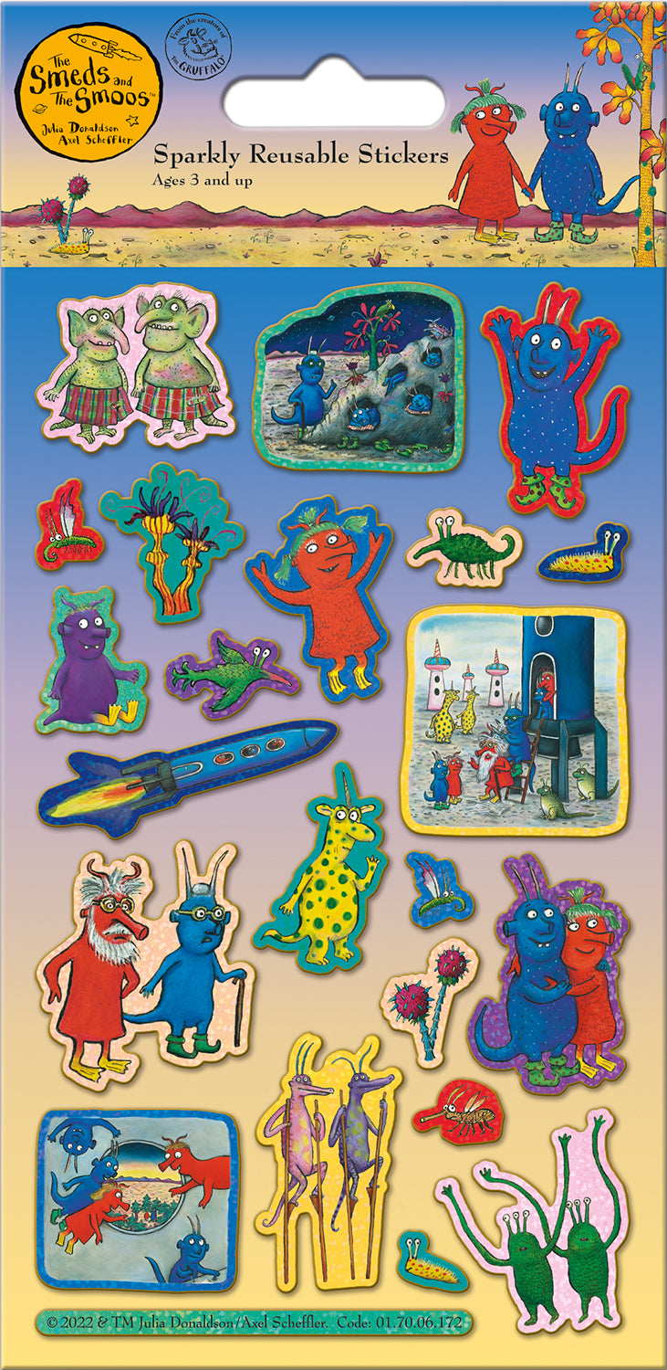 The Smeds and The Smoos Reusable Foiled Stickers - Anilas UK