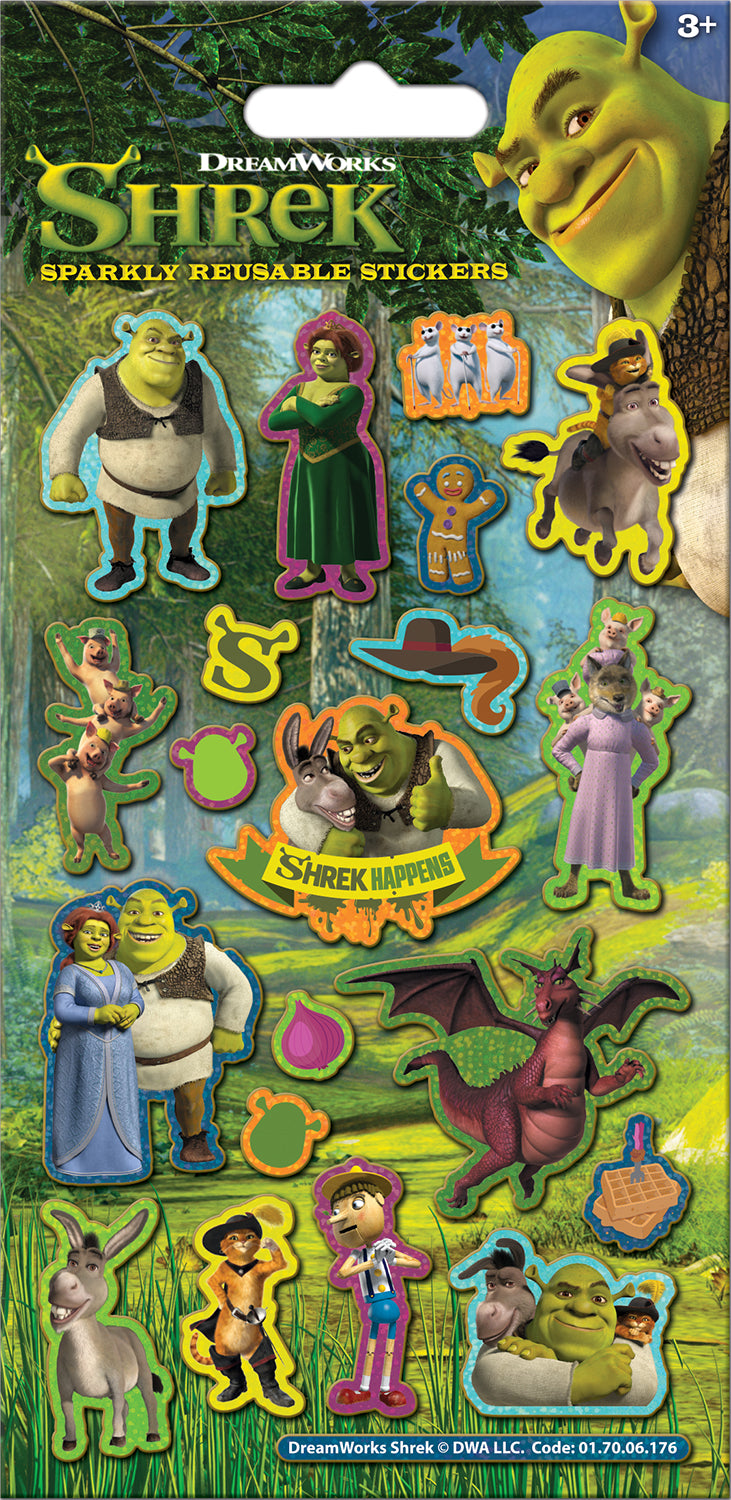 Shrek Reusable Foil Stickers - Anilas UK
