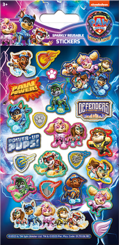 Paw Patrol Mighty Movie Reusable Foiled Stickers - Anilas UK