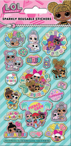 L.O.L Surprise! Troop Reusable Foiled Stickers - Anilas UK