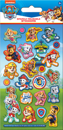 Paw Patrol Pup Pals Reusable Foiled Sparkly Stickers - Anilas UK