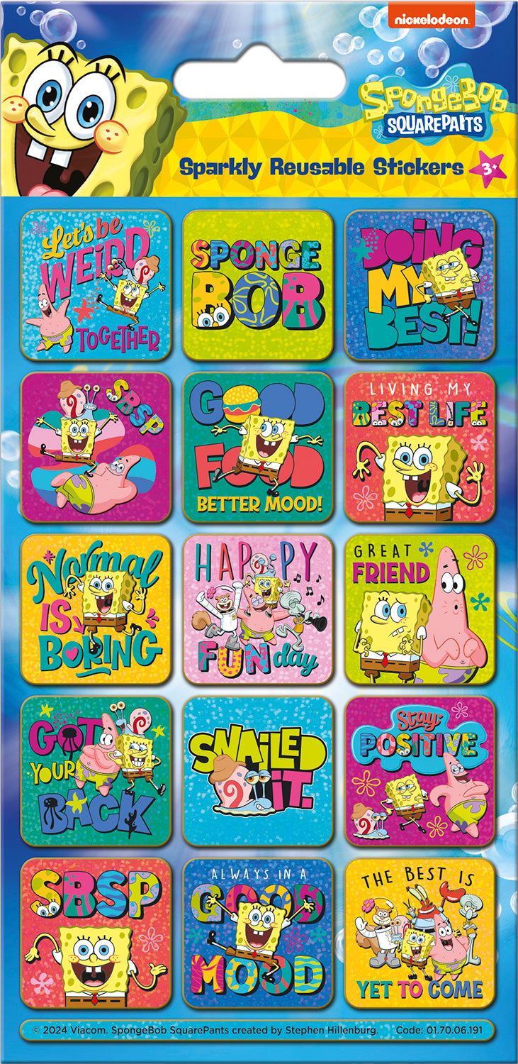 Sponge Bob Square Pants Reward Stickers - Anilas UK