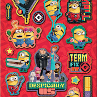 Minions Despicable Me 4 Reusable Foiled Stickers