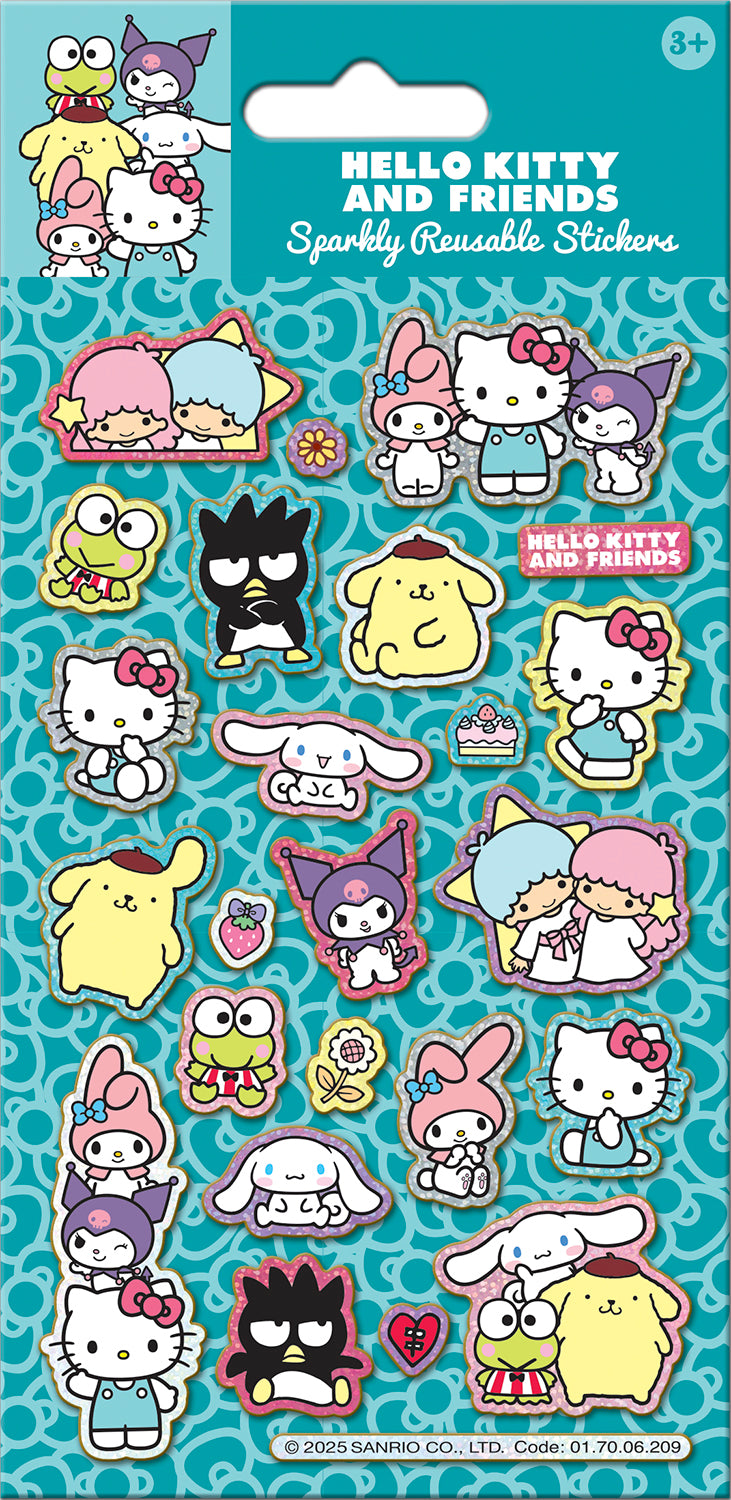 Hello Kitty and Friends Turquoise Reusable Foil Stickers