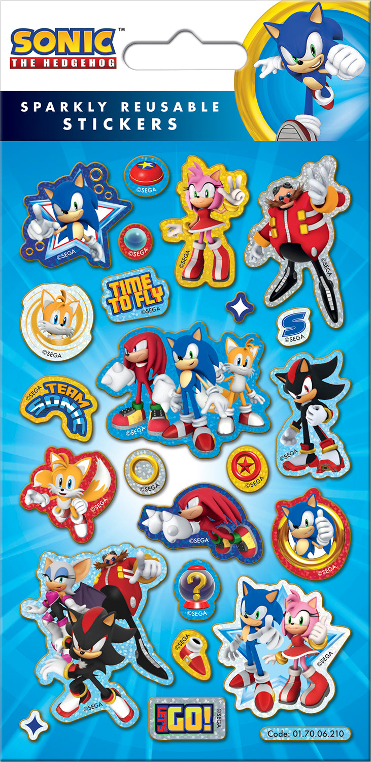 Sonic the Hedgehog Reusable Foil Stickers