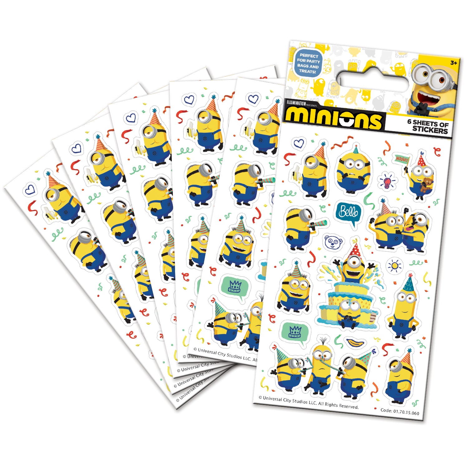 Minions Party Sticker Pack - Anilas UK