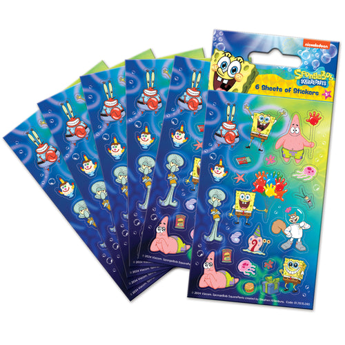SpongeBob SquarePants Party Sticker Pack - Anilas UK